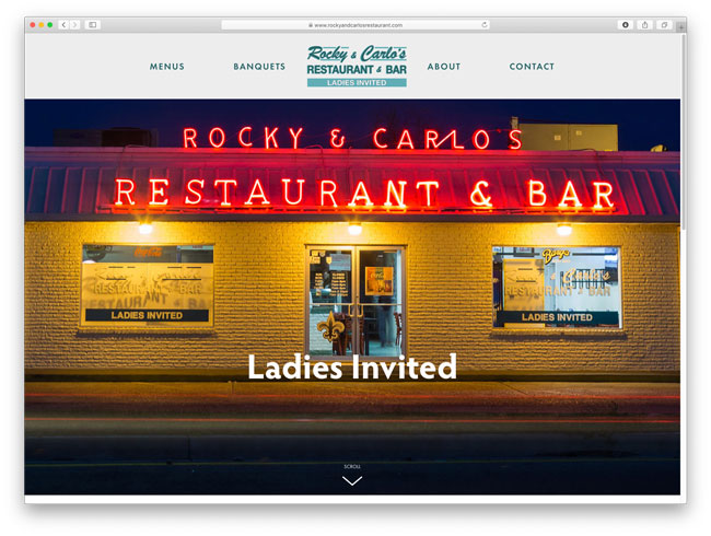 Rocky & Carlos Restaurant website