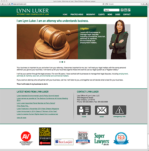 Lynn Luker website screenshot